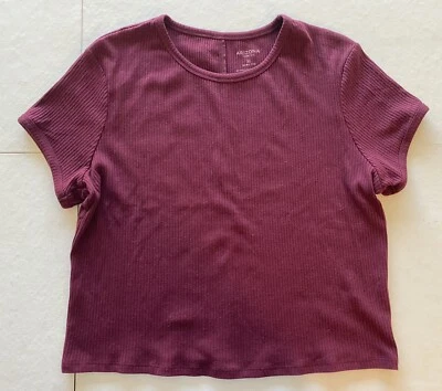 Camiseta de bebé Arizona Juniors malva acanalada manga corta recortada XL Foto 1 de 4