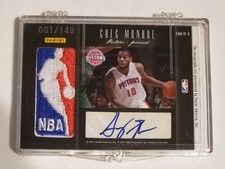2011 PANINI ELITE PASSING THE TORCH GREG MONROE ADRIAN DANTLEY LOGOMAN AUTO LOGO