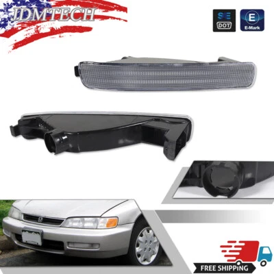 Luces de parachoques cromadas izquierda derecha luces de estacionamiento para Honda Accord 1996 1997 Foto 1 de 4