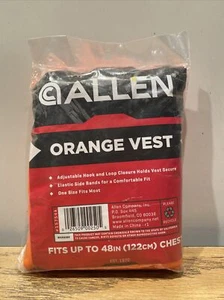 ALLEN 15754A Orange Safety & Hunting Vest One Size Fits Most Up to 48" Chest - Picture 1 of 9