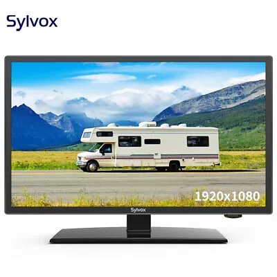 SYLVOX 24 Inch RV TV 1080P Built-in DVD Player Speaker FM Radio 12/24 Volt DC - Image 1 of 4