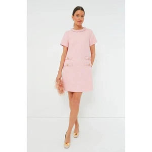Nuevo con etiquetas Vestido Tuckernuck Rosa Flor Tweed Jackie Talla XL Manga Corta - Imagen 1 de 8