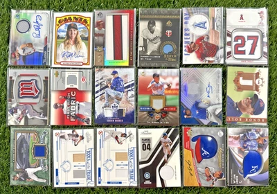 (121 Cards) DAMAGED Baseball Auto Jersey Patch RC Lot - All Autos or Relics - Image 1 of 4