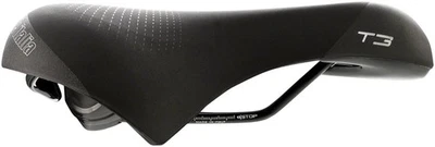 Selle Italia T 3 Flow Saddle - Comfort Gel-Padded, Unisex, 210mm Wide, Chromoly - Image 1 of 2