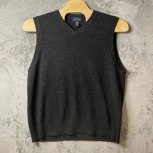 Club Room Men’s XL Cardigan Vest Grey 100% Lambswool  Classic Outdoor - Picture 1 of 4