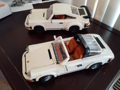 (2)   Porsche 911 building brick models, AREADY BUILT, convertible and coupe  - Image 1 of 4