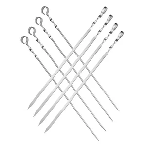 Set 8 spiedini in acciaio inox 560x12x3mm - Foto 1 di 6