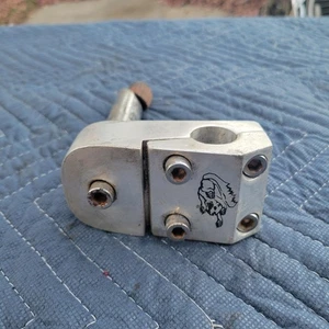 Mongoose Stem Old School BMX Race Neck Quill Silver Top Maurice Menace 22.2mm  - Picture 1 of 4