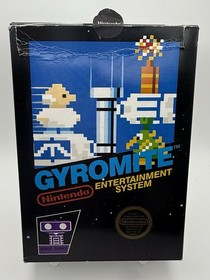 Gyromite Matte Sticker Seal First Production NES Complete CIB