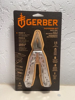 Gerber Suspension-NXT Multitool - Plateado (31-003345) 15 en 1 con clip de bolsillo Foto 1 de 2