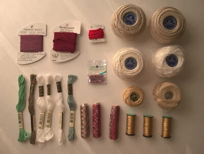 DMC Cebelia Kreinik Backgrounds Frosty Rays 24 Embroidery Crochet Thread Accents - Image 1 of 4