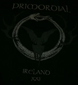 Primordial 2012 American Redemption Large Tour Short Sleeve T Shirt Dual Sided - Picture 1 of 5