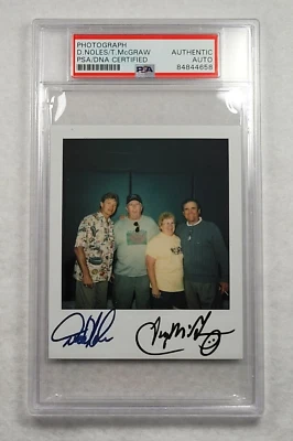 TUG McGRAW & DICKIE NOLES Signed Polaroid Photo-PSA Encapsulated - Image 1 of 4