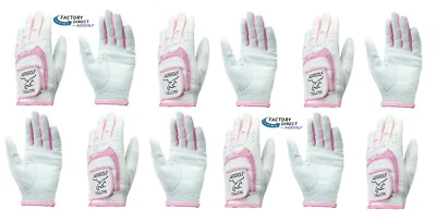 AGXGOLF TALON 12 Pack Talon Cabretta Leather Golf Gloves: For Ladies Who Golf Right Handed USA