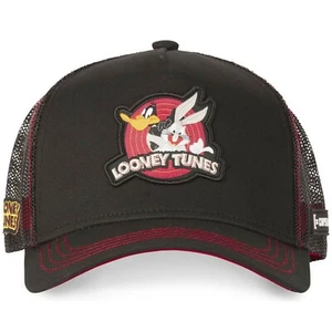 Capslab Bugs Bunny & Daffy Duck LO1 Looney Tunes Trucker Baseball Hat Cap Black - Picture 1 of 5