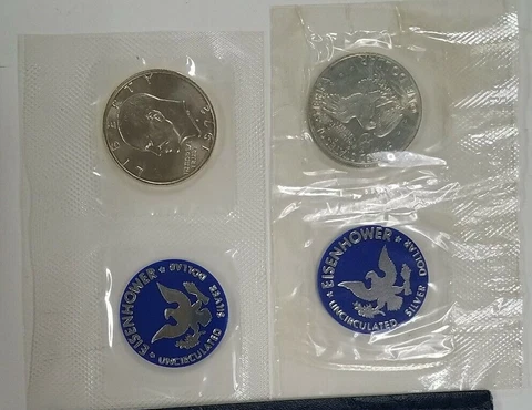 SS0172SXFBFP U.S. MINT $1 YEAR 1972-S MINT STATE EISENHOWER COIN SET FRESH PGP!! Cover