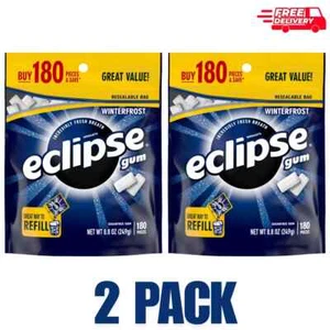 New Eclipse Winterfrost Sugar Free Chewing Gum, Value Pack - 180 Ct Bag - Picture 1 of 1