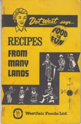 Recipes from Many Lands - Vintage Cookbook Dot West / Westfair Foods - Scarce - Image 1 of 4