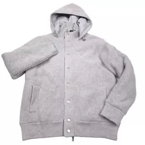 $698 Bloomingdales Wool & Cashmere Zip Front Filled Knit Jacket Mens Size 2XL - Picture 1 of 15