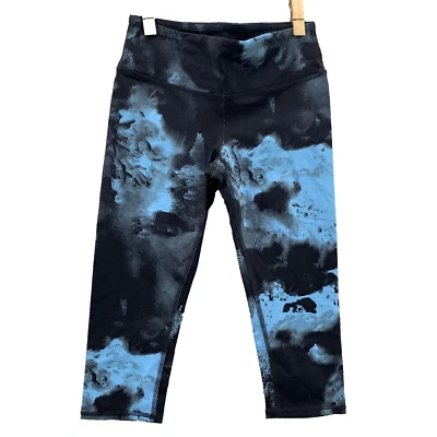 Alo Yoga Leggings Mujer XS Azul Negro Tie Dye Recortado Capri Ropa Deportiva Atlética Foto 1 de 4
