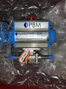 PBM Igenix 2-Way 316L Ball Valve 1/2" Ext. Buttweld V-TEF 80psig SR Actuator - Picture 1 of 3