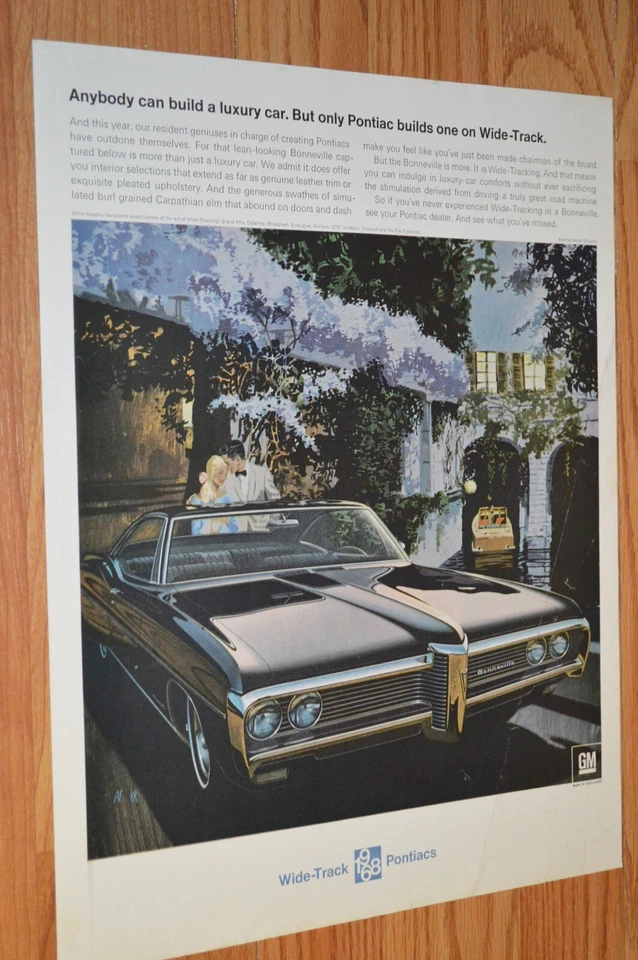 Pontiac Bonneville 1968 original gran anuncio vintage 68 negro Foto 1 de 1