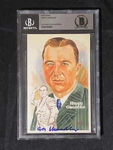 Happy Chandler Commissioner Signed Auto Perez-Steele HOF Postcard ~ Beckett BAS - Picture 1 of 4