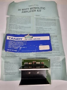 Vintage Tandy 20W Monolitic Audio Amplifier Kit Cat No 277-9204 – Assembled - Picture 1 of 18