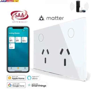 Smart Matter Wifi Touch Wall Socket Outlet Switch Power Point GPO 4 Homekit Home - Picture 1 of 11