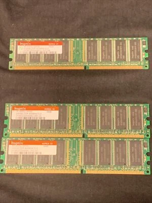 Hynix 512MB DDR HYMD564646CP8J-D43-AA, PC3200U-30330 RAM (1x 0528)( 2x 0446) - Image 1 of 4