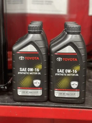 Synthetic Motor Oil SAE 0W-16 Fit Toyota/Lexus Genuine 6 QTS - image 1 of 2