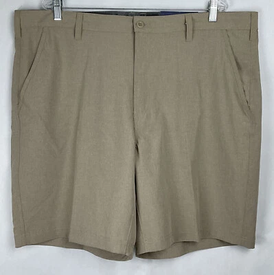 Croft & Barrow NWT Mens Khaki Chino Shorts Size 42 Poly/Spandex Wicking Flat New - Image 1 of 4