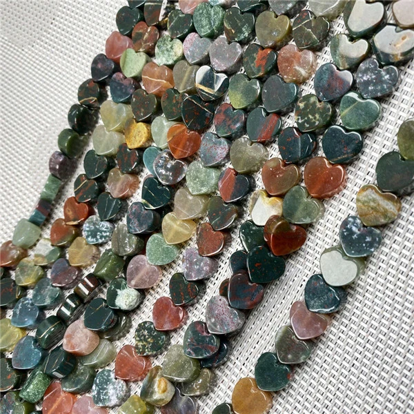 1 filamento/40 piezas cuentas sueltas corazón amor ágata indio natural 10x5 mm 15,5" HH307 Foto 1 de 1