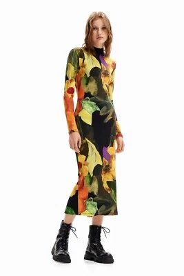 Vestido MIDI Desigual ajustado floral para mujer talla L Foto 1 de 4
