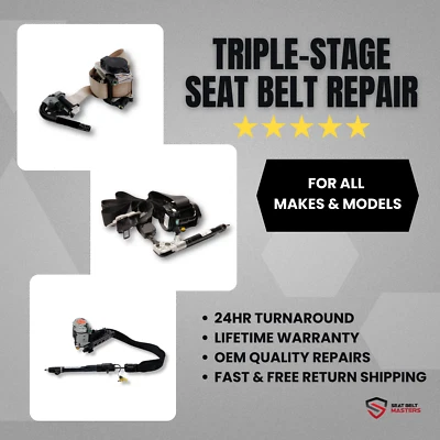 SEAT BELT REPAIR SERVICE FOR LINCOLN TRIPLE STAGE AFTER ACCIDENT - Image 1 of 3