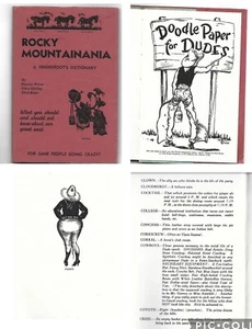 Vintage Old 1940 Funny Humor Book Cowboy DICTIONARY Word Definitions Meanings - Picture 1 of 6