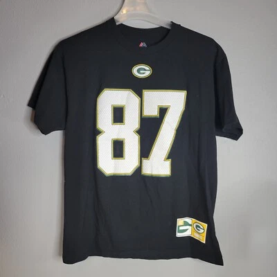 Camisa Grande Negra NFL Manga Corta Green Bay Packers Jordy Nelson #87 Foto 1 de 4