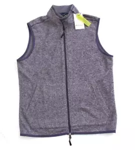 $148 New ROBERT GRAHAM Full Zip Vest Men's SMALL S Purple KLOSE Heather Classic - Picture 1 of 7