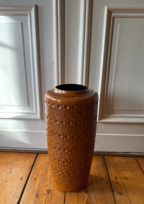 Bodenvase XXL 51cm braun BAY Keramik West-Germany 60er Space Age - Bild 1 von 3