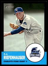2012 Topps Heritage Minor League Black 129 C.J. Riefenhauser /96 Rays