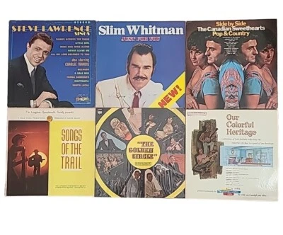 Country Folk World Vinyl LP Lot of 6 - Slim Whitman, Steve Lawrence & MORE! VG - Image 1 of 2