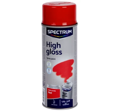 SPECTRUM HIGH GLOSS RED 8050038876421 PEINTURE AEROSOL BRICOLAGE DECORATION PRO