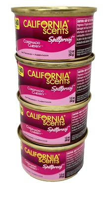 Ambientador de aire California Scents Can a prueba de derrames paquete de 4 (cereza coronado) Foto 1 de 3