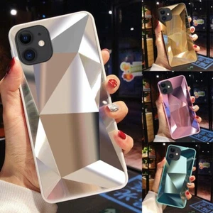 Funda Espejo Diamante Brillante 3D para iPhone Serie 12 con Protector de Pantalla Gratis - Imagen 1 de 6