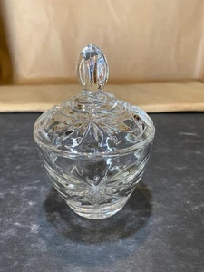 Vintage Anchor Hocking EAPC SugarBowl with Lid. Star of David / Multiuse item - Picture 1 of 5