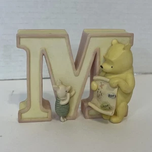 Disney Classic Winnie the Pooh Ceramic Alphabet Letter "M" Michel & Co. Piglet - Picture 1 of 8