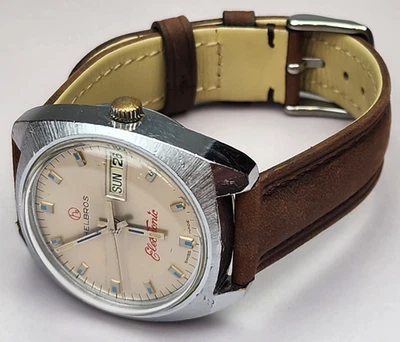 Vintage Helbros Electronic Watch Stainless Steel Day/Date - New Battery/Band - Image 1 of 4