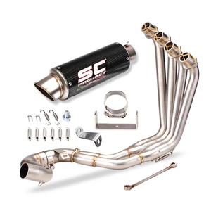 Silenciador de tubo de cabezal sistema de escape deslizante 51 mm para Honda CBR650 CBR650R/F 2014-23 - Imagen 1 de 8