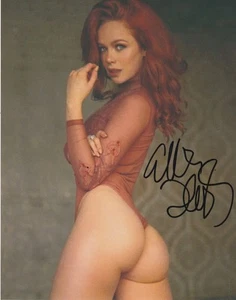 Ella Hughes **HAND SIGNED** 10x8 photo ~ Adult film star ~ AUTOGRAPHED - Picture 1 of 1