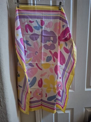 Bufanda floral de algodón Jim Thompson 32x32 pulgadas Foto 1 de 4